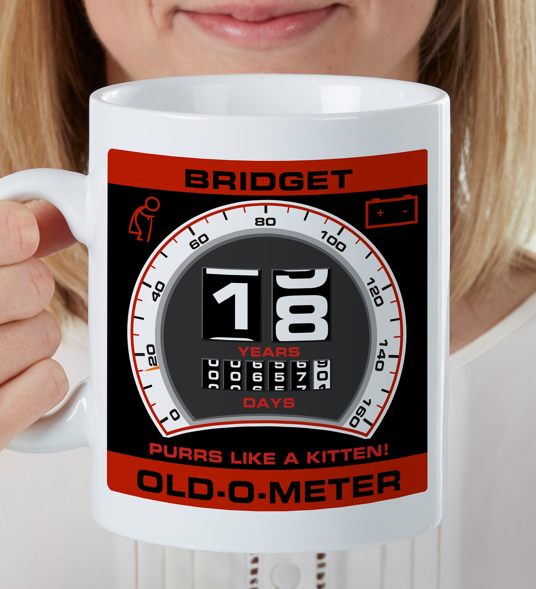 Birthday Odometer Personalized 30 oz. Oversized Coffee Mug
